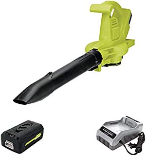 Sun Joe IONBV-XR 40V Variable-Speed Cordless Blower/Vacuum/Mulcher, Kit (w/5.0-Ah Battery + Quick Charger)