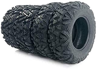 PARTS-DIYER 4 PCS All Terrain ATV UTV Tires 25x8-12 Front & 25x10-12 Rear Tubeless 6PR