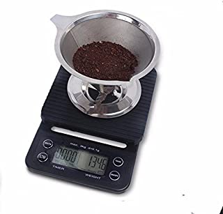 Ivykin Multi-function Digital Food Kitchen Scale Timer for Drip / Pour Over Coffee / Cooking / Baking with Easy to Clean Rubber Mat