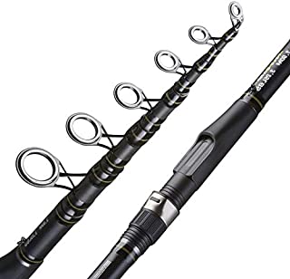 GFFG Carp Fishing Rod 3.3 3.6M Carbon Fiber Portable Telescopic Spinning Rod Fishing 3.25Lb Power 80-200G 11' 12' Hard Pole with Stainless Steel Guides,Thickened EVA Protective Cap,3.6m
