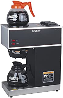 BUNN - FBA_33200.0015 Bunn 33200.0015 VPR-2GD 12-Cup Pourover Commercial Coffee Brewer with Upper and Lower Warmers and Two Glass Decanters, Black, Stainless, Standard