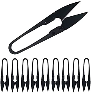 10 Pieces Bonsai Pruning Scissors Pruner Shears Mini Garden Clippers for Bud and Leaves Trimmer (4inch)