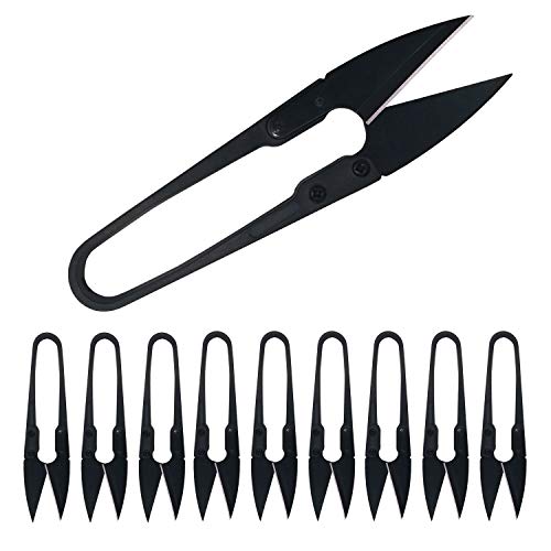 10 Pieces Bonsai Pruning Scissors Pruner Shears Mini Garden Clippers for Bud and Leaves Trimmer (4inch)