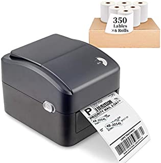 Micmi Shipping Label Printer, Thermal Support Amazon Ebay PayPal Etsy Shopify Shipstation Stamps.com Ups USPS FedEx Support Windows Thermal Direct Label 4x6 inch with 350 labels x 6 rolls, Not for Mac