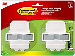 Command Broom & Mop Grippers, Multi-Use Gripper, Holds up to 4 lbs, 2-Pack