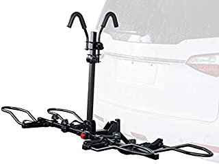 KAC Overdrive Sports K1 1.25 Hitch Mounted Rack 2-Bike Platform Style Carrier for Standard, Fat Tire, and Electric Bicycles  60 lbs/Bike Heavy Weight Capacity - Smart Tilting  RV Use Prohibited