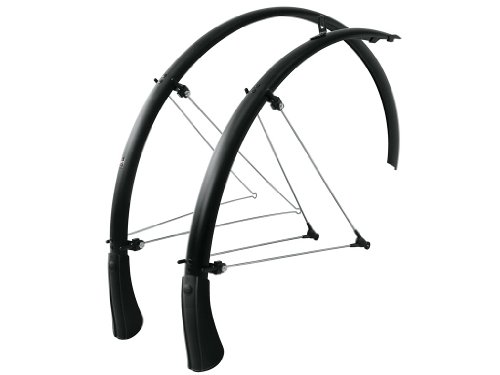 SKS Alley Cat Full Coverage Bicycle Fender Set - B45 for 700 x 28-38 (Matte Black)