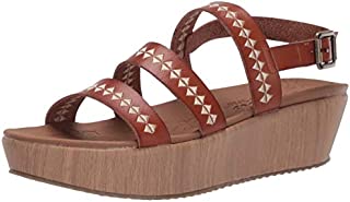 Skechers Women's Slingback Wedge Sandal, Luggage, 7.5