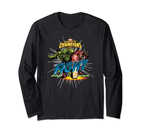 Marvel Contest of Champions Hulk and Iron Man Fight Long Sleeve T-Shirt