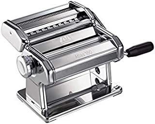 Marcato Atlas 150 Pasta Machine, Made in Italy, Includes Cutter, Hand Crank, and Instructions, 150 mm, Stainless Steel