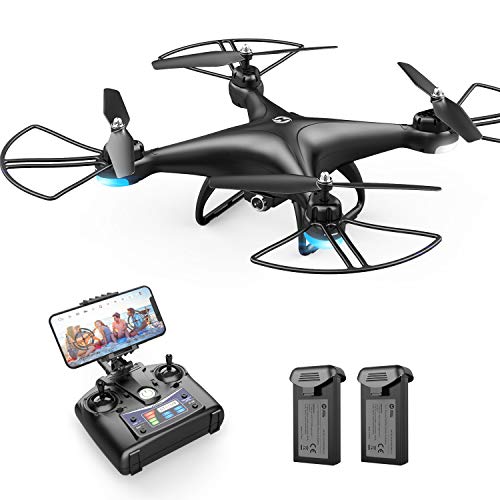 Holy Stone HS110D FPV RC Drone with 1080P HD Camera Live Video 120°wide-Angle WiFi Quadcopter with Gravity Sensor, Voice Control, Gesture Control, Altitude Hold, Headless Mode, 3D Flip RTF 2 Batteries