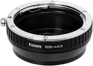 Fotasy Manual Canon EF EF-S Lens to M43 Adapter, EF Mount to MFT, for Olympus E-PL8 E-PL9 E-M1 E-M5 E-M10 I II III E-PM2 E-PM1 Pen-F E-M1X/ Panasonic G7 G9 GF8 GH5 GX7 GX8 GX9 GX85 GX80 GX850 G90 G91