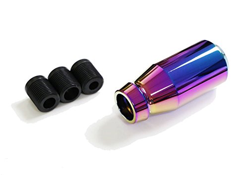 ICBEAMER Racing JDM Style Manual Stick Shift Transmission Only Neo Chrome Auto Drifting Shape Bar Shift Knob [Pack of 1]