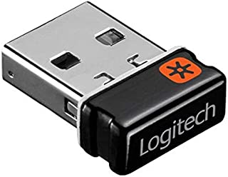 Logitech C-U0007 Unifying Receiver for Mouse and Keyboard Works with Any Logitech Product That Display The Unifying Logo (Orange Star, Connects up to 6 Devices)