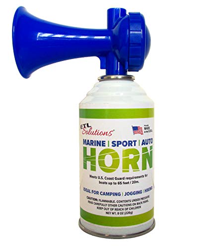 ETL Solutions 8oz Safety Air Horn - Very Loud - Ideal for Marine Use, Outdoor Sports, Protect Your Kids and Pets from Aggressive Animals!