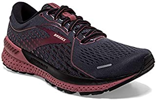 Brooks Women's Adrenaline GTS 21, Black/Raspberry, 9 Medium