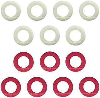 Billiard Evolution Small Rubber Rings for Bumper Pool Table: 7 Red and 7 White