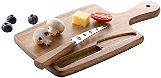 Home Mini Cutting Board With Magnetic Knife Small Fruit Cheese Cutting Board Solid Bamboo Wood Board For Baby infant dormitory