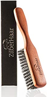 ZilberHaar Regular Beard Brush  Soft Boar Bristles  Beard grooming brush for men  Straightens and Promotes beard growth  Works with Beard Oils and Balms  Essential for beard care kits