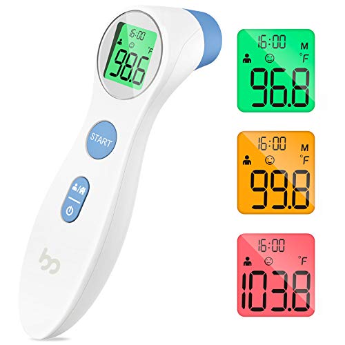 Femometer Medical Forehead Thermometer, Digital Instant Accurate Reading Forehead Thermometer with LCD Display for Whole Family