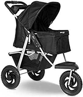 Paws & Pals Deluxe 3-Wheels Foldable Pet Stroller - Black