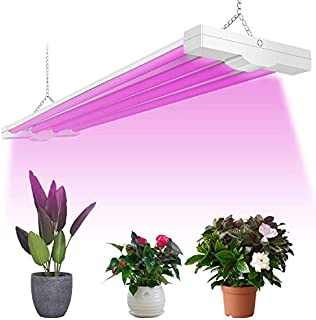 AntLux 4ft LED Grow Light 80W (600W Equivalent) Full Spectrum Integrated Growing Lamp Fixture for Greenhouse Hydroponic Indoor Plant Seedling Veg and Flower, Plug in with on/Off Switch