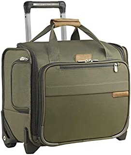 Briggs & Riley Baseline-Softside Rolling Cabin Upright Bag, Olive, Underseater 16-Inch