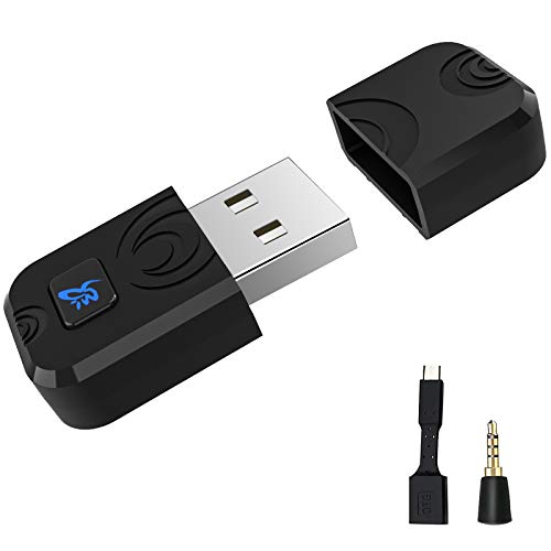 OLCLSS USB Bluetooth Adapter for NS P5 P4 PC, Bluetooth Audio Receiver for PS4 PS5 PC Headphones (Except for P4 Gold Headset)