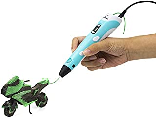 SCRIB3D P1 3D Printing Pen with Display - Includes 3D Pen, 3 Starter Colors of PLA Filament, Stencil Book + Project Guide, and Charger