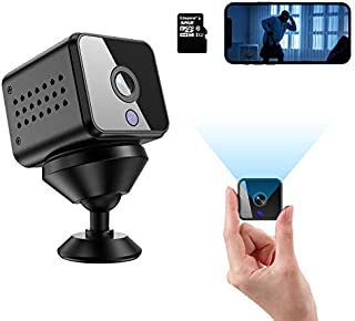 Mini Hidden Spy Camera HD 1080P Wireless WiFi Nanny Cam with Audio Live Feed Night Vision and Motion Detection Portable Security Surveillance Camera for Indoor/Home/Apartment/Office with 32G TF Card