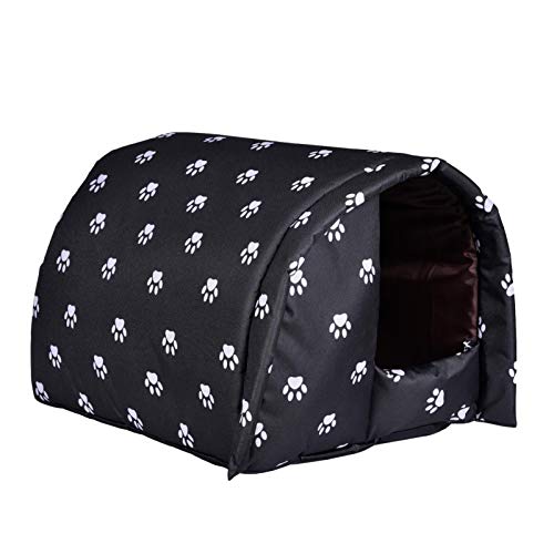 Cat Houses for Feral Cats, Pet House Oxford Cloth Cat Cave, Outdoor Heated Kitty House, Stray Cats Shelter Waterproof Nest Tent Cabin Cat House Dog Kennel Cat Bed Tent House