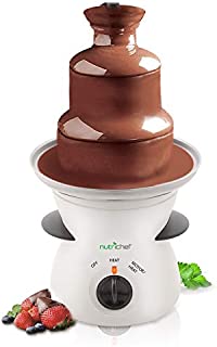 NutriChef 3 Tier Chocolate Fondue Fountain - Electric Stainless Choco Melts Dipping Warmer Machine - Melting, Warming, Keep Warm - for Melted Chocolate, Candy, Butter, Cheese, Caramel, White, One Size