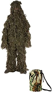 Modern Warrior Woodland and Forest Design Ghillie Suit, 3-Piece, One Size Fits Most Adults