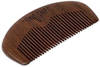 Long Face Gentleman Beard and Mustache Wood Comb, Perfect for Balms and Oils, Anti-Static, Pocket Size for all types of Beards.