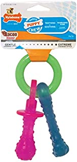 Nylabone Puppy Chew Teething Pacifier Bacon Flavor Small/Regular - Up to 25 lbs