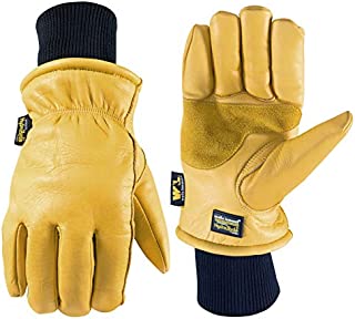 Men's HydraHyde Leather Winter Work Gloves (Wells Lamont 1202XL), Saddletan