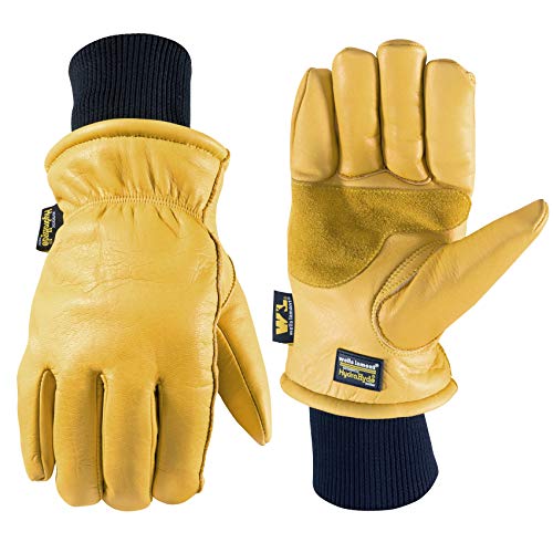 Men's HydraHyde Leather Winter Work Gloves (Wells Lamont 1202XL), Saddletan