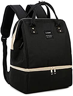 Breast Pump Bag with Cooler Double-layer Fresh-Keeping Bag Double Layer for Mother Outdoor Working Backpack Spectra with USB Charging Port(Black)