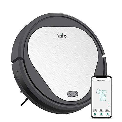 Trifo Emma Robot Vacuum Cleaner, 3000Pa Super-Strong Suction, Best for Pet Hair, 90-Minute Runtime, Wi-Fi Connectivity, Compatible with Alexa, Carpets, Hard Floors, Tile, Self-Charging,Black