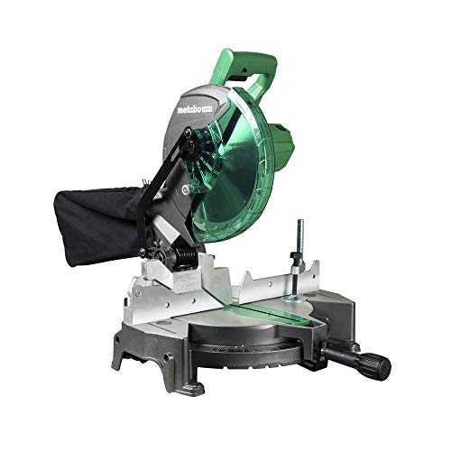 Metabo HPT 10-Inch Compound Miter Saw, Single Bevel, 15-Amp Motor, 0-52° Miter Angle Range, 0-45° Bevel Range, Large Table, 10