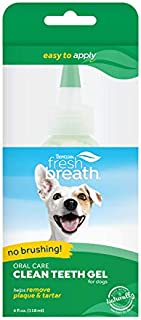 Fresh Breath by TropiClean No Brushing Clean Teeth Dental & Oral Care Gel for Dogs, 4oz, Made in USA