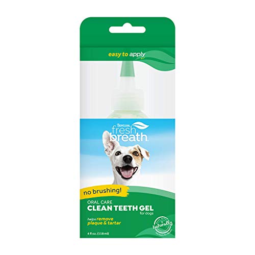 Fresh Breath by TropiClean No Brushing Clean Teeth Dental & Oral Care Gel for Dogs, 4oz, Made in USA