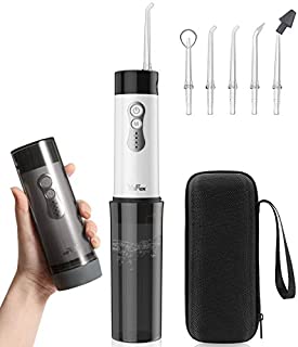 Cordless Water Flosser for Teeth - YaFex Portable Water Teeth Pick Cleaner Rechargeable Dental Oral Irrigator with DIY Mode, 5 Jets, Travel Case