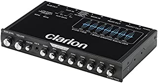 Clarion EQS755 7-Band Car Audio Graphic Equalizer with Front 3.5mm Auxiliary Input, Rear RCA Auxiliary Input and High Level Speaker Inputs