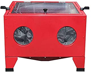 9TRADING Portable 25 Gallon Bench Top Air Sandblasting Cabinet Sandblaster with 4 x Nozzles