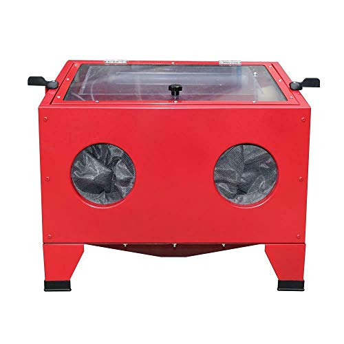 9TRADING Portable 25 Gallon Bench Top Air Sandblasting Cabinet Sandblaster with 4 x Nozzles