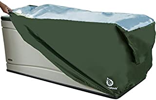 YardStash Heavy Duty Waterproof Deck Box Cover Protects from Outdoor Rain Wind and Snow. Extends Lifetime of Storage Box with UV Protected Rip-Stop 210D Heat Shield 600D Polyester