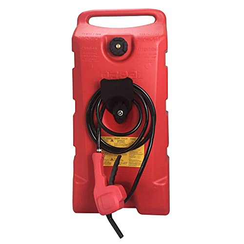 ForceCar 14 Gallon Gas Caddy Portable Petrol Container Tank Fuel Transfer Rolling Pump Red