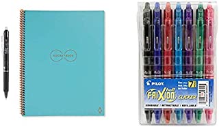 Rocketbook Everlast Smart Reusable Notebook, Letter Size, Neptune Teal Cover, 8.5