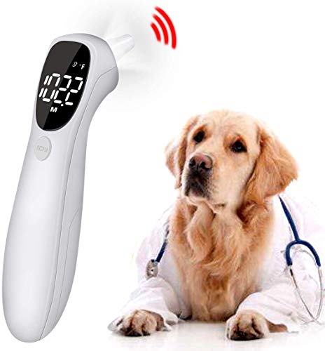 Pet Non-Contact Ear Thermometer, Veterinary Ear Thermometer with CE and FDA, C and F Switchable, Suitable for Home Daily Health Check